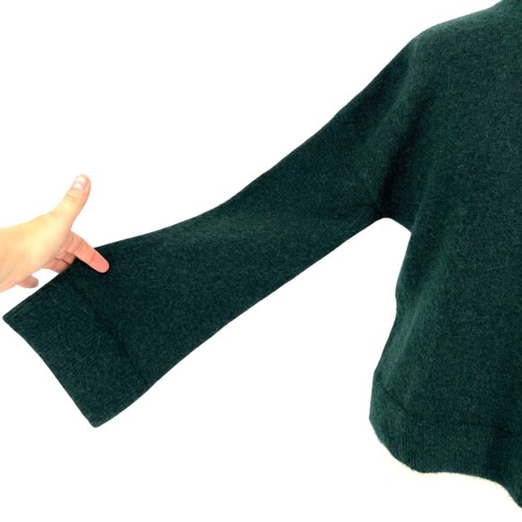 & Other Stories Green Mohair Blend Mockneck Sweater Size Small - Picture 4 of 14